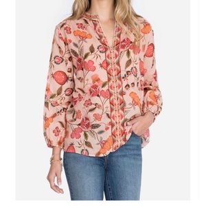 Johnny Was Paris Floral Blouse